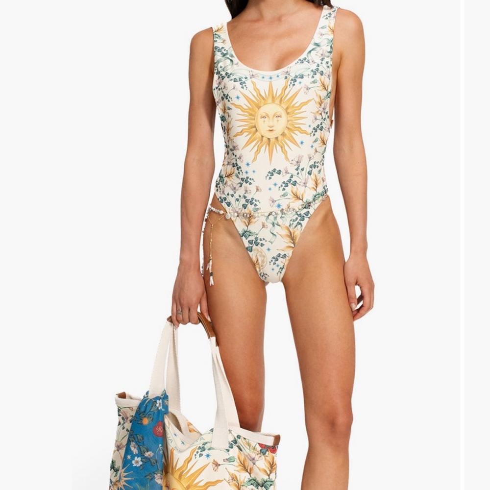 Agua Bendita Yara Solstice Reversible One-Piece Swimsuit, SIZE LARGE